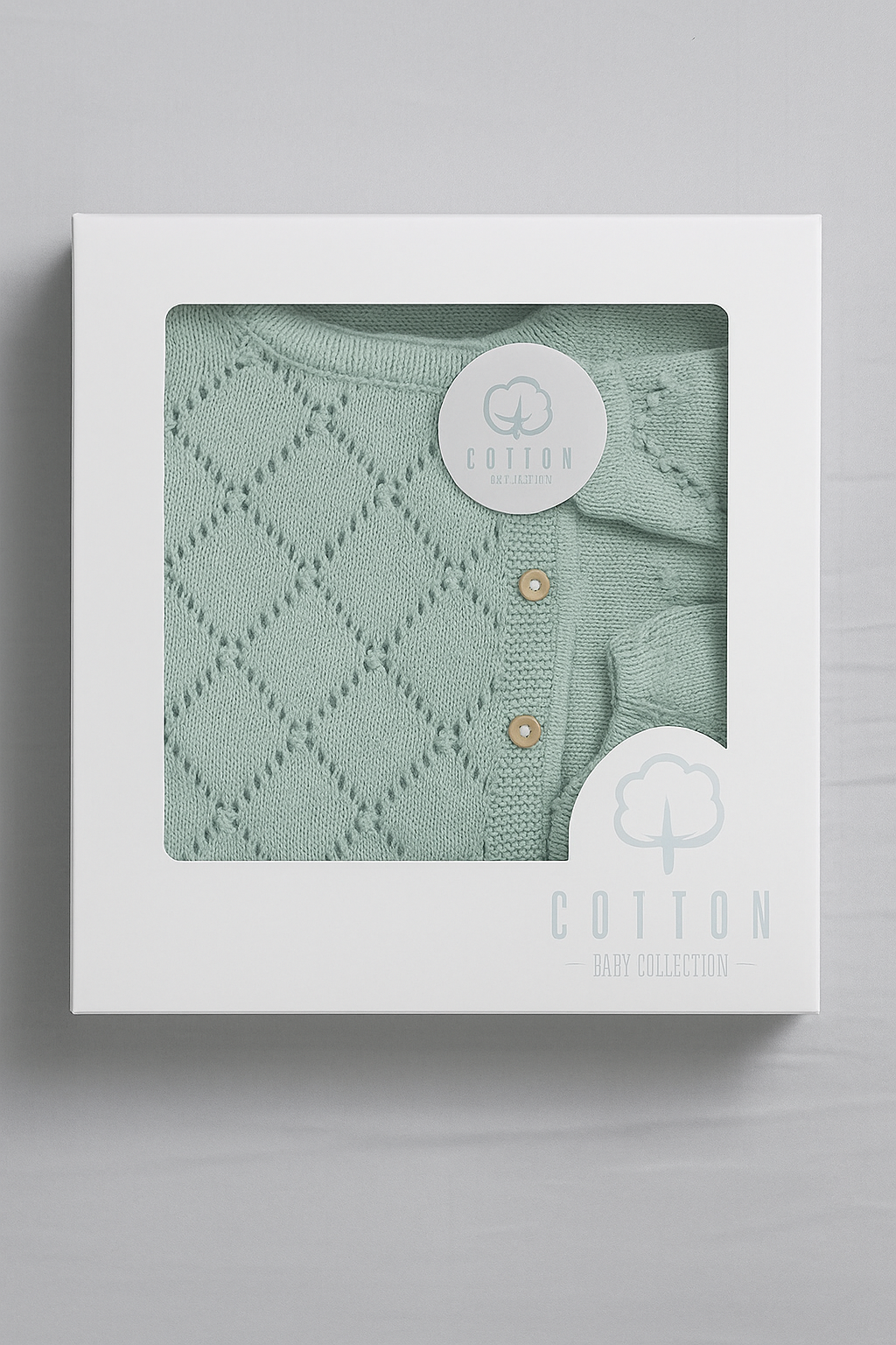Coffret bébé tricot 4 pièces - 3/6 mois - 100% coton