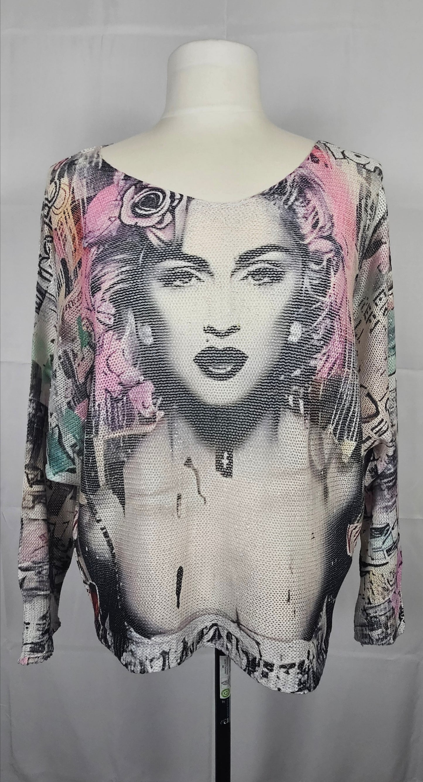 Haut Marilyn - Maille brillante et allure arty - Taille unique