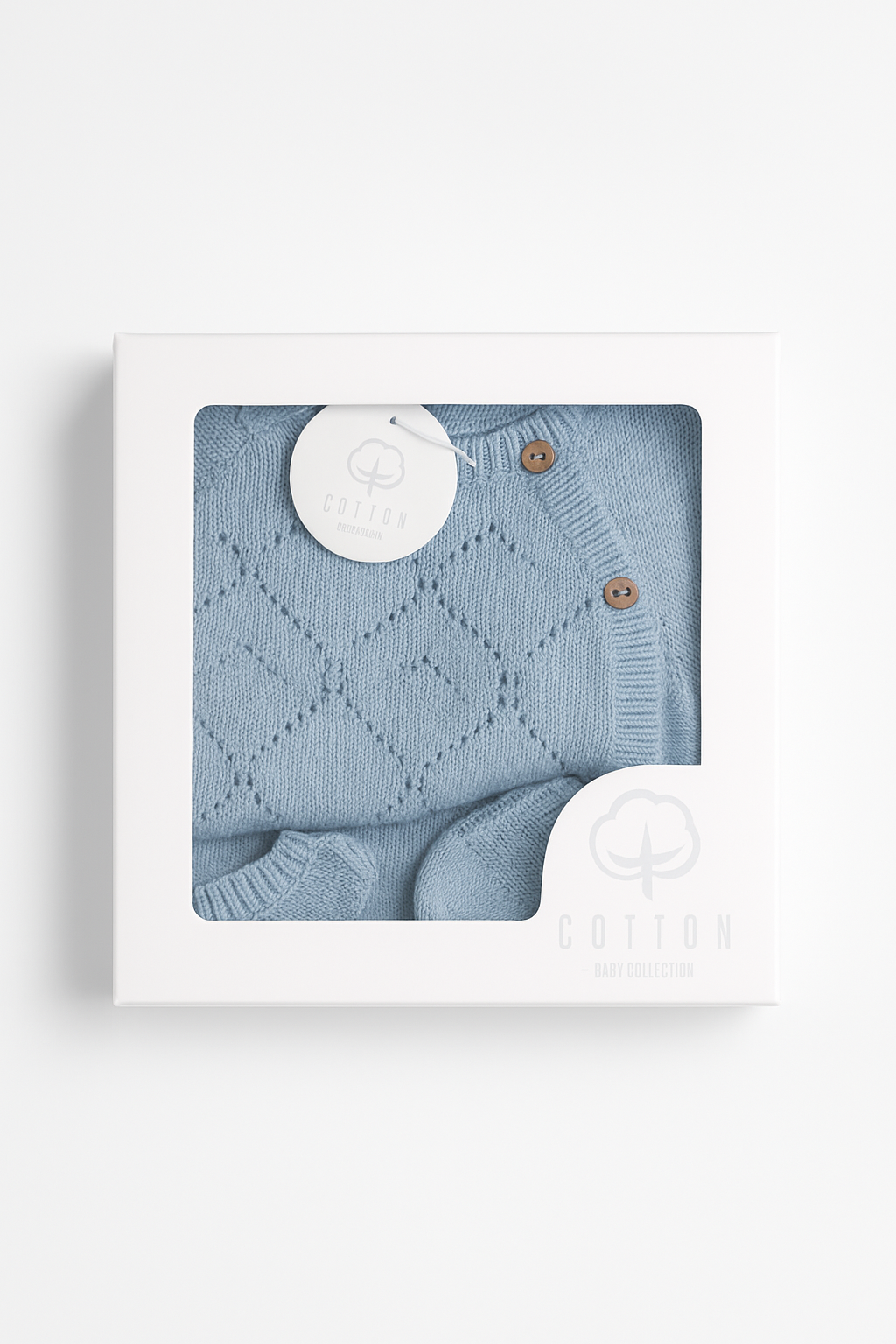 Coffret bébé tricot 4 pièces - 1/3 mois - 100% coton